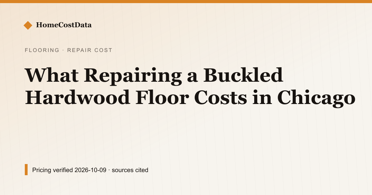 What Repairing a Buckled Hardwood Floor Costs in Chicago — Repair Cost for flooring work in Chicago, IL
