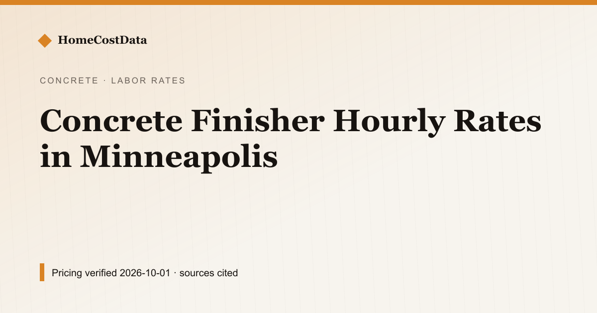 Concrete Finisher Hourly Rates in Minneapolis — Labor Rates for concrete & masonry work in Minneapolis, MN