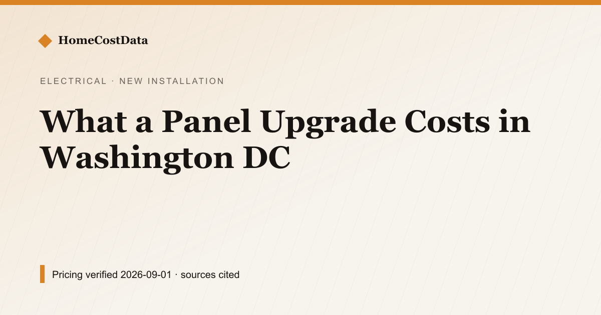 What a Panel Upgrade Costs in Washington DC — New Installation for electrical work in Washington, DC