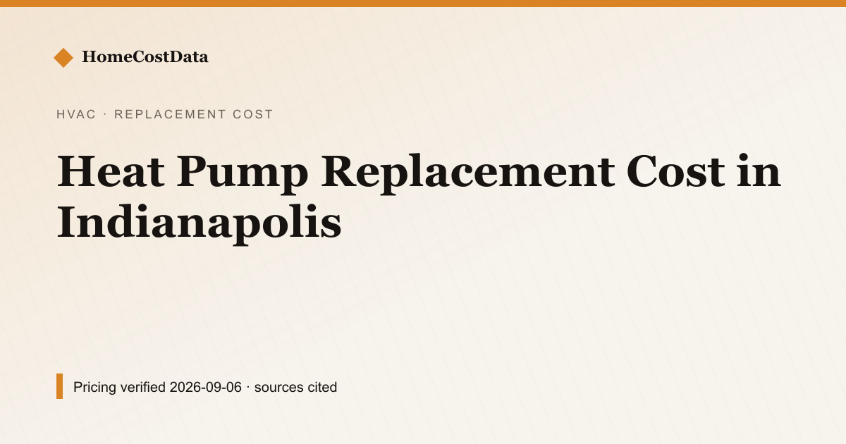 Heat Pump Replacement Cost in Indianapolis — Replacement Cost for hvac work in Indianapolis, IN