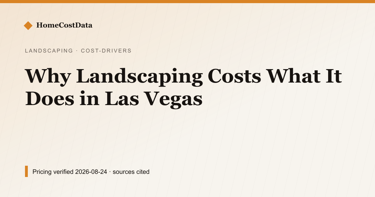 Why Landscaping Costs What It Does in Las Vegas — What Drives the Price for landscaping work in Las Vegas, NV