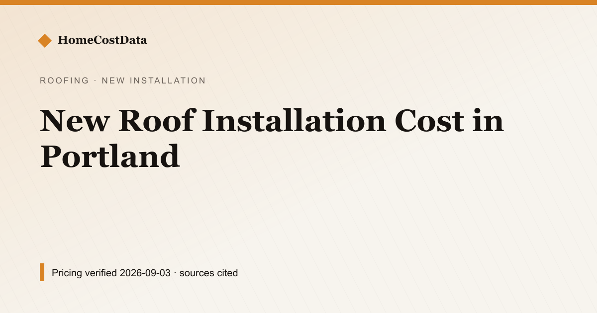New Roof Installation Cost in Portland — New Installation for roofing work in Portland, OR