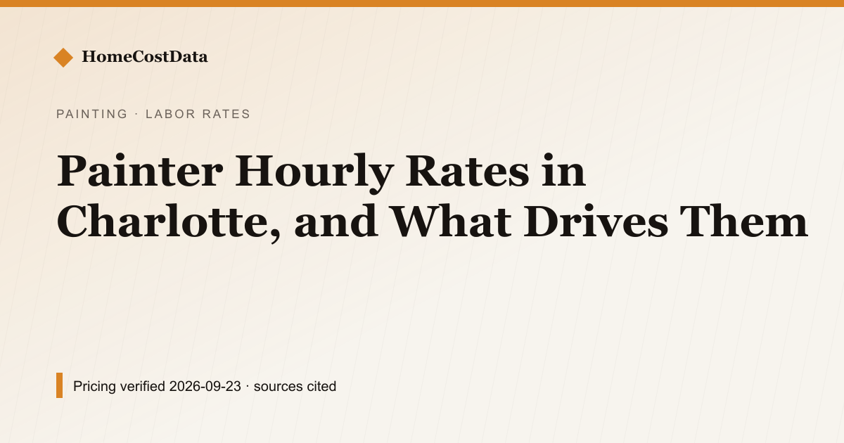 Painter Hourly Rates in Charlotte, and What Drives Them — Labor Rates for painting work in Charlotte, NC