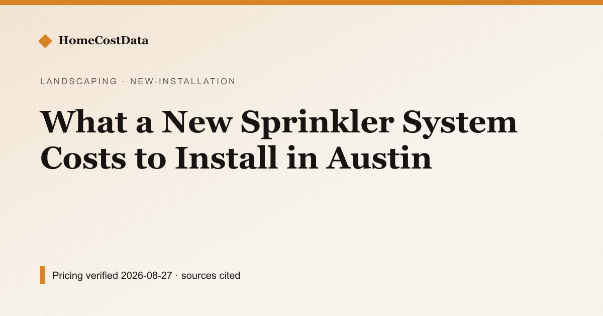 What a New Sprinkler System Costs to Install in Austin — New Installation for landscaping work in Austin, TX