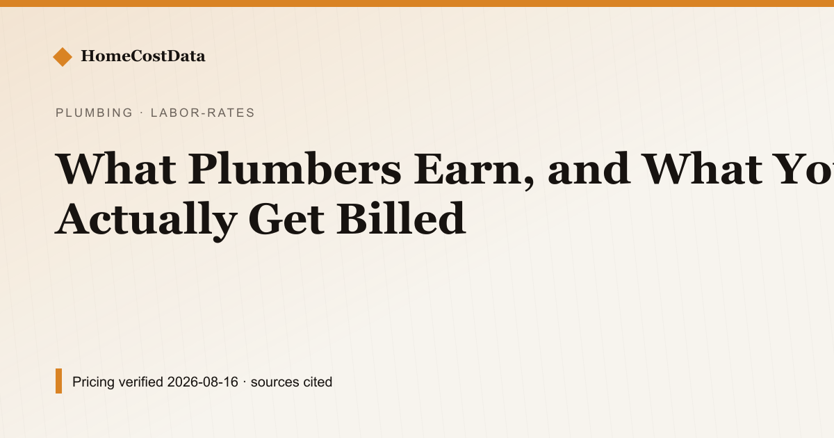 What Plumbers Earn, and What You Actually Get Billed — Labor Rates for plumbing work in United States